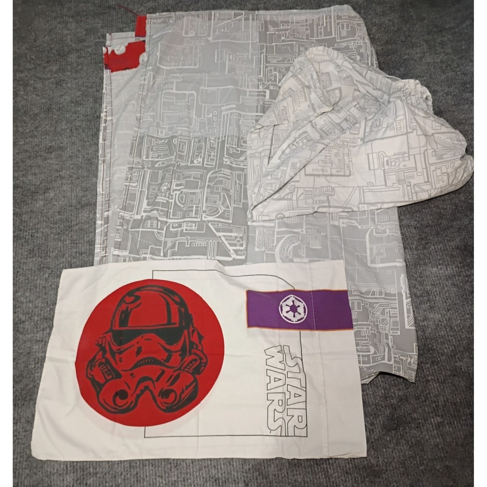 Vintage 1997 Star Wars Full Sheet Set 80 Inches Wide